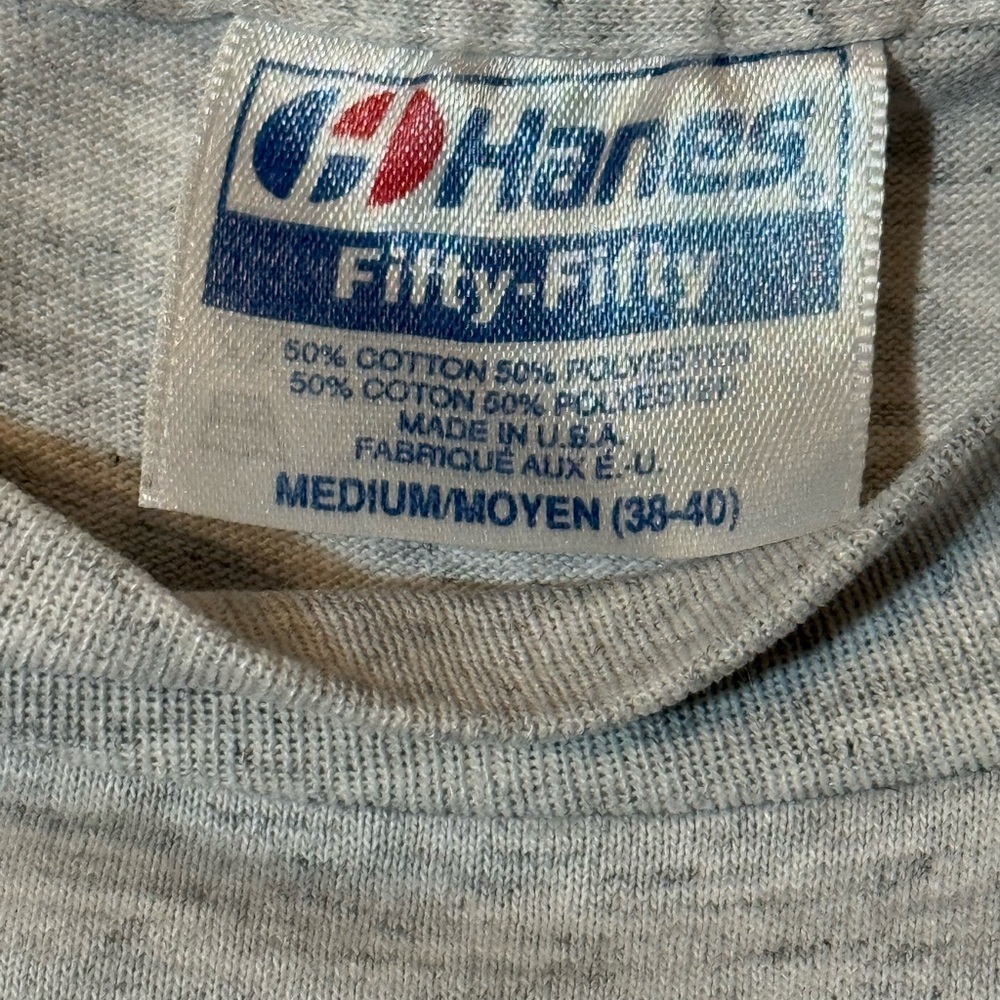 VINTAGE Mission Bay Football T-Shirt Hanes Fifty Fifty Sz Medium - Picture 4 of 10